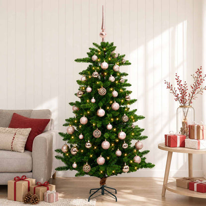 vidaXL Artificial Christmas Tree with Bauble 150 cm 150 LEDs