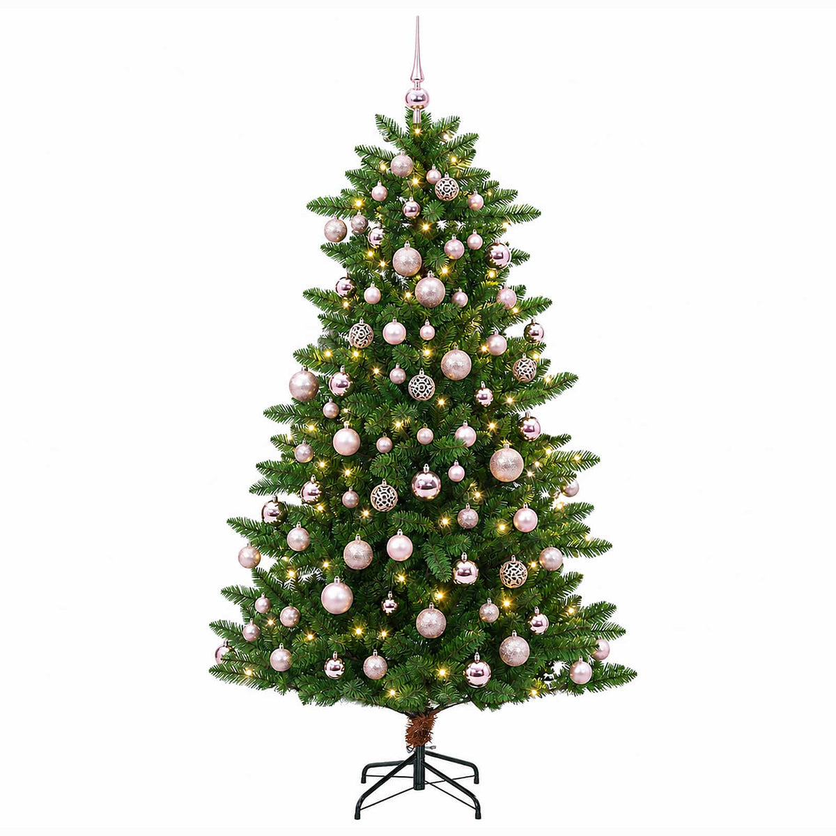 vidaXL Artificial Christmas Tree with Bauble 180 cm 300 LEDs