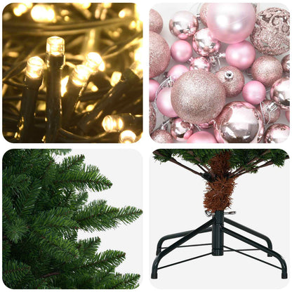 vidaXL Artificial Christmas Tree with Bauble 240 cm 300 LEDs