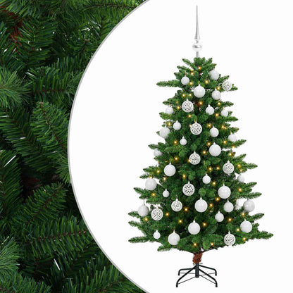 vidaXL Artificial Christmas Tree with Bauble 120 cm 150 LEDs