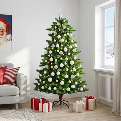 vidaXL Artificial Christmas Tree with Bauble 240 cm 300 LEDs