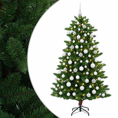 vidaXL Artificial Christmas Tree with Bauble 240 cm 300 LEDs