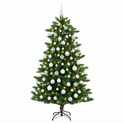 vidaXL Artificial Christmas Tree with Bauble 240 cm 300 LEDs