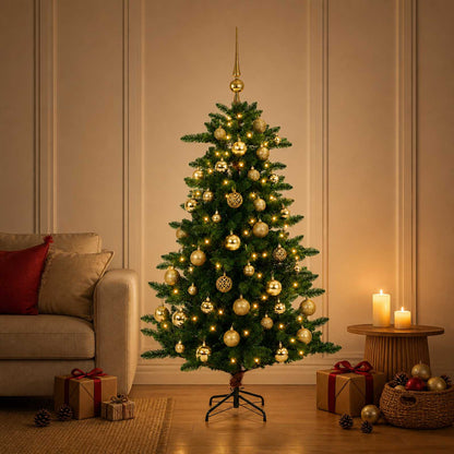 vidaXL Artificial Christmas Tree with Bauble 120 cm 150 LEDs