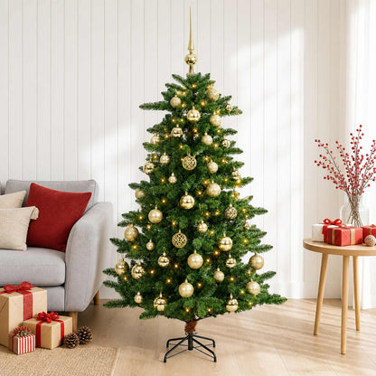 vidaXL Artificial Christmas Tree with Bauble 150 cm 150 LEDs