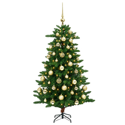 vidaXL Artificial Christmas Tree with Bauble 150 cm 150 LEDs