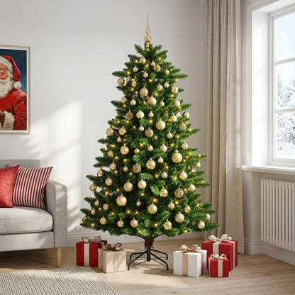 vidaXL Artificial Christmas Tree with Bauble 240 cm 300 LEDs