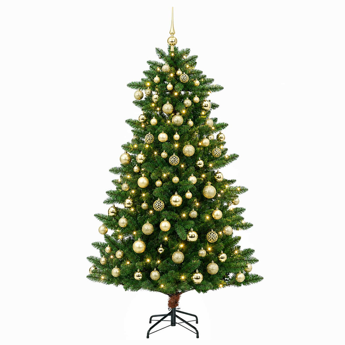 vidaXL Artificial Christmas Tree with Bauble 240 cm 300 LEDs
