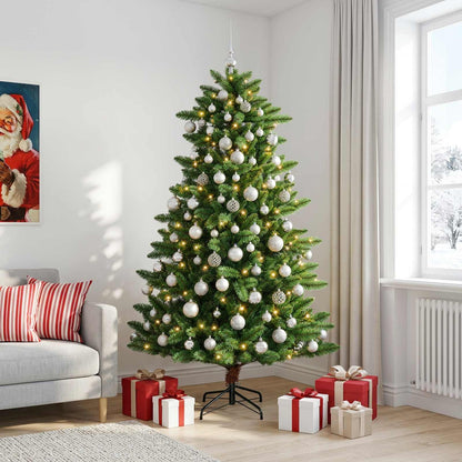 vidaXL Artificial Christmas Tree with Bauble 240 cm 300 LEDs