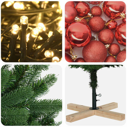 vidaXL Artificial Christmas Tree with Bauble 150 cm 150 LEDs