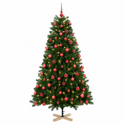 vidaXL Artificial Christmas Tree with Bauble 210 cm 300 LEDs
