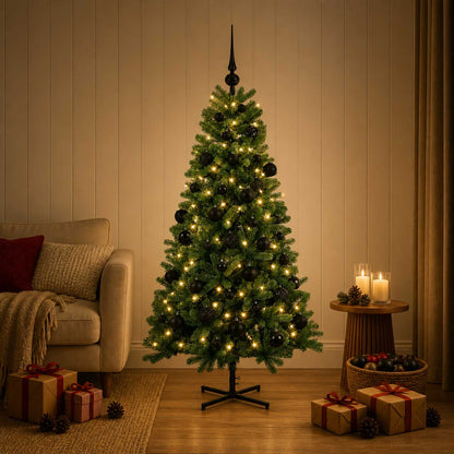 vidaXL Artificial Christmas Tree with Bauble 150 cm 150 LEDs
