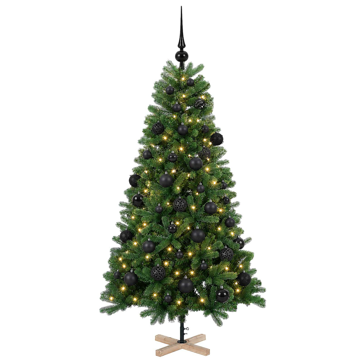 vidaXL Artificial Christmas Tree with Bauble 150 cm 150 LEDs