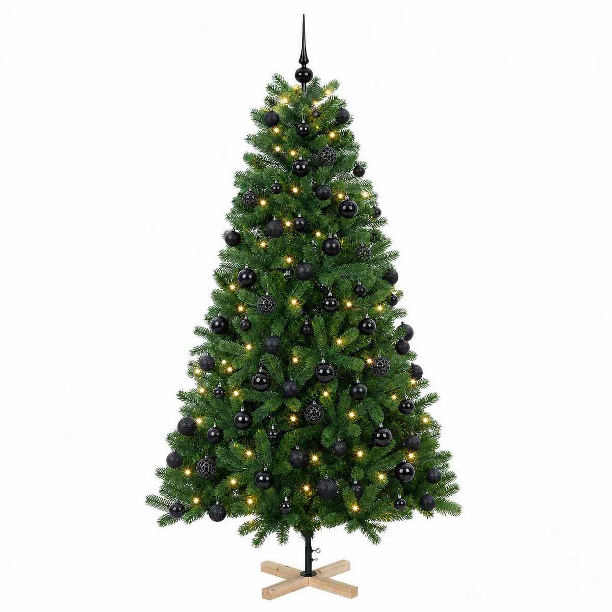 vidaXL Artificial Christmas Tree with Bauble 210 cm 300 LEDs
