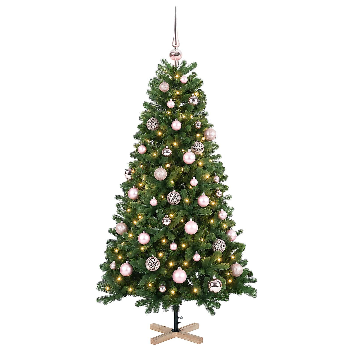 vidaXL Artificial Christmas Tree with Bauble 150 cm 150 LEDs