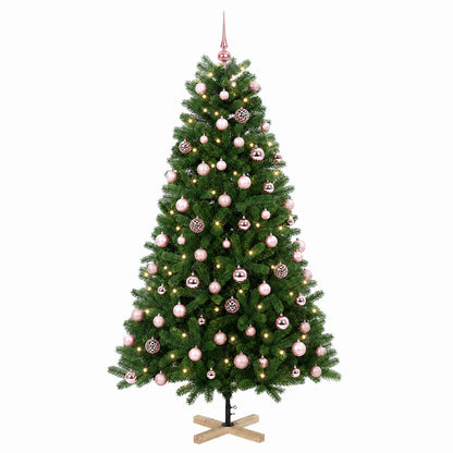 vidaXL Artificial Christmas Tree with Bauble 210 cm 300 LEDs