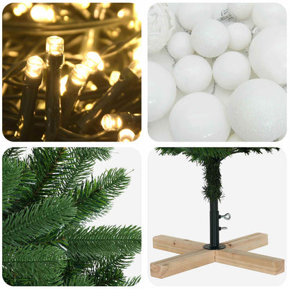 vidaXL Artificial Christmas Tree with Bauble 150 cm 150 LEDs
