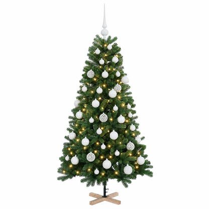 vidaXL Artificial Christmas Tree with Bauble 150 cm 150 LEDs
