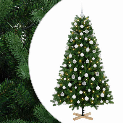 vidaXL Artificial Christmas Tree with Bauble 210 cm 300 LEDs