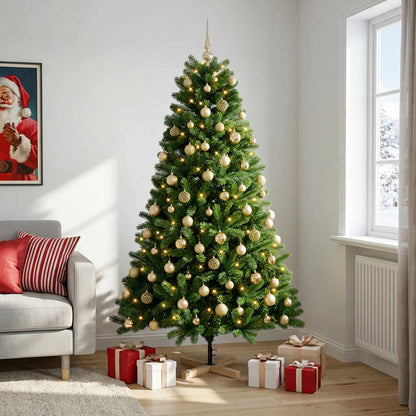 vidaXL Artificial Christmas Tree with Bauble 180 cm 300 LEDs