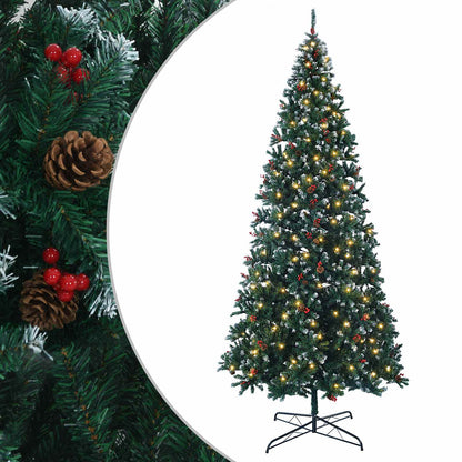 vidaXL Artificial Hinged Christmas Tree 400 cm 600 LEDs Warm White