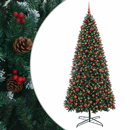 vidaXL Artificial Hinged Christmas Tree with Bauble 400 cm 600 LEDs