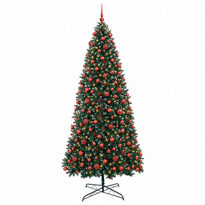 vidaXL Artificial Hinged Christmas Tree with Bauble 400 cm 600 LEDs