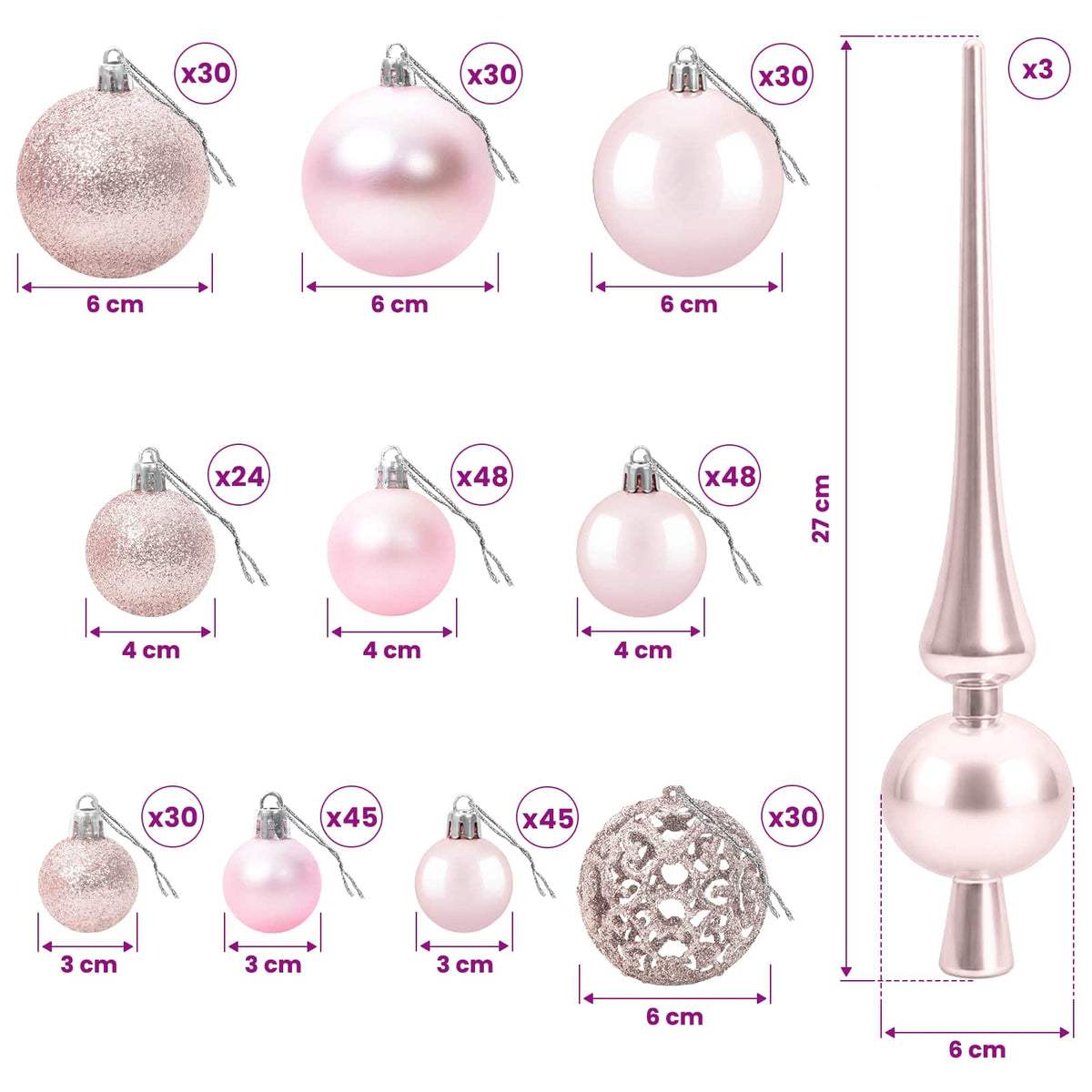 vidaXL Artificial Hinged Christmas Tree with Bauble 500 cm 900 LEDs
