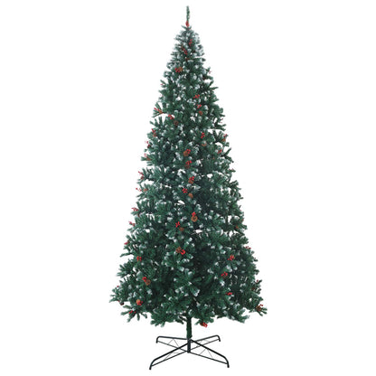 vidaXL Artificial Hinged Christmas Tree with Bauble 400 cm 600 LEDs
