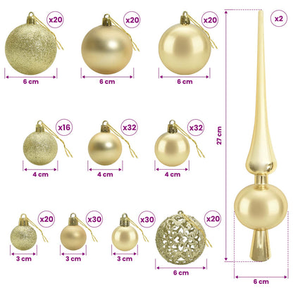 vidaXL Artificial Hinged Christmas Tree with Bauble 400 cm 600 LEDs