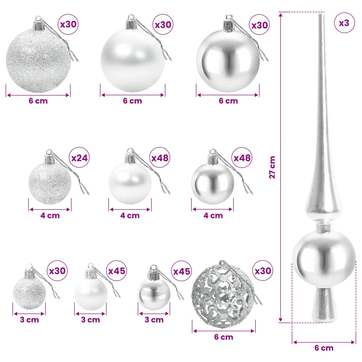 vidaXL Artificial Hinged Christmas Tree with Bauble 500 cm 900 LEDs