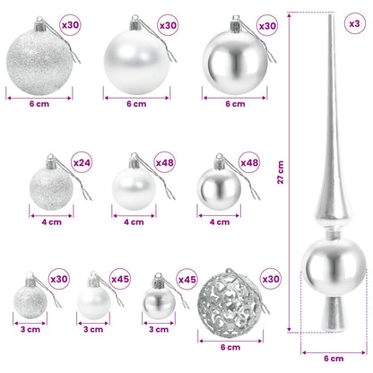 vidaXL Artificial Hinged Christmas Tree with Bauble 500 cm 900 LEDs