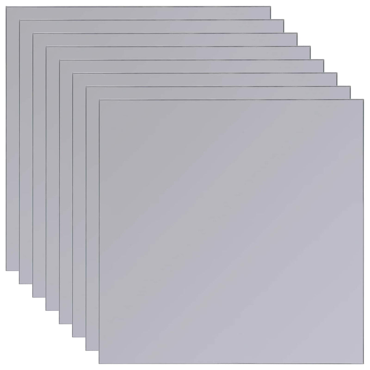 vidaXL Mirrors 8 pcs Silver 20.5 x 20.5 x 0.4 cm High quality glass