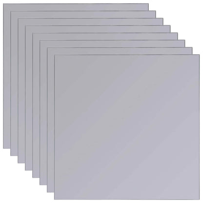 vidaXL Mirrors 8 pcs Silver 20.5 x 20.5 x 0.4 cm High quality glass