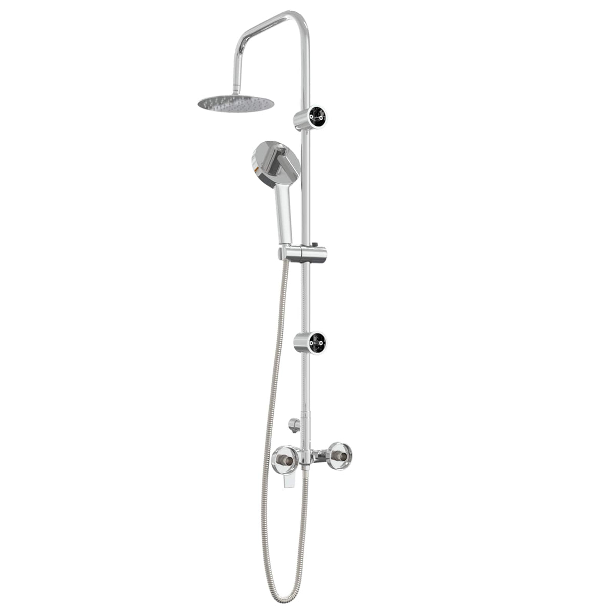 vidaXL Shower System Chrome Stainless Steel 21 x 48 x 112 cm