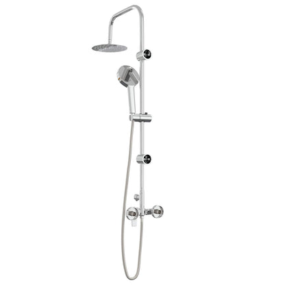 vidaXL Shower System Chrome Stainless Steel 21 x 48 x 112 cm