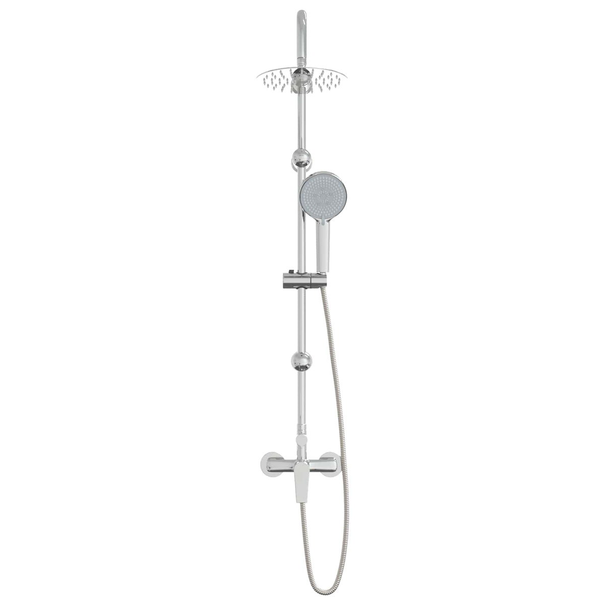 vidaXL Shower System Chrome Stainless Steel 21 x 48 x 112 cm