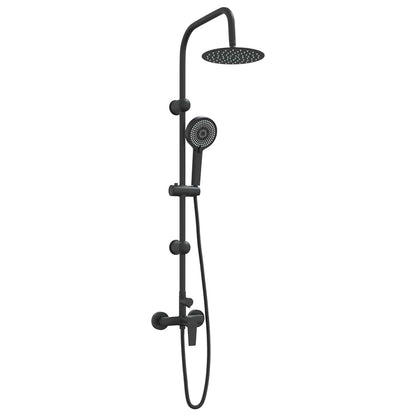 vidaXL Shower System Black Stainless Steel 21 x 48 x 112 cm