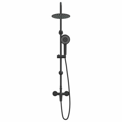vidaXL Shower System Black Stainless Steel 21 x 48 x 112 cm