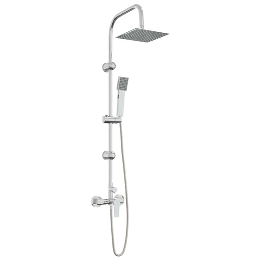 vidaXL Shower System Chrome Stainless Steel 21 x 48 x 112 cm