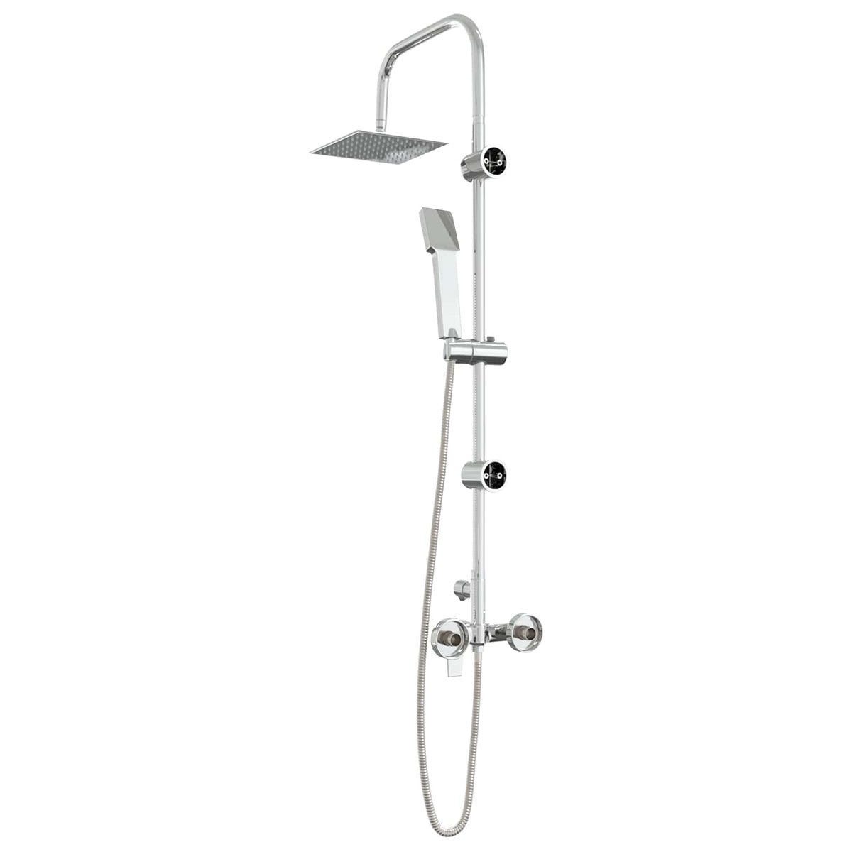 vidaXL Shower System Chrome Stainless Steel 21 x 48 x 112 cm