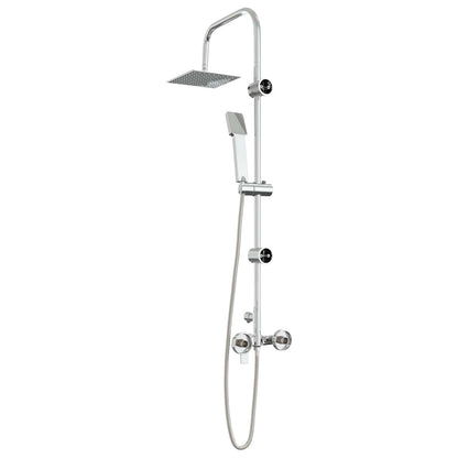 vidaXL Shower System Chrome Stainless Steel 21 x 48 x 112 cm