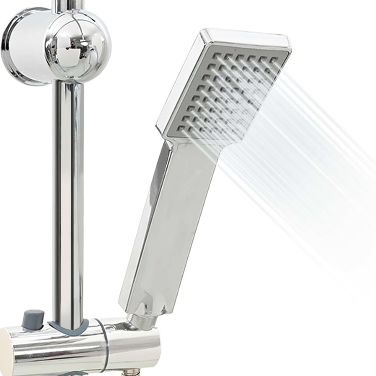 vidaXL Shower System Chrome Stainless Steel 21 x 48 x 112 cm