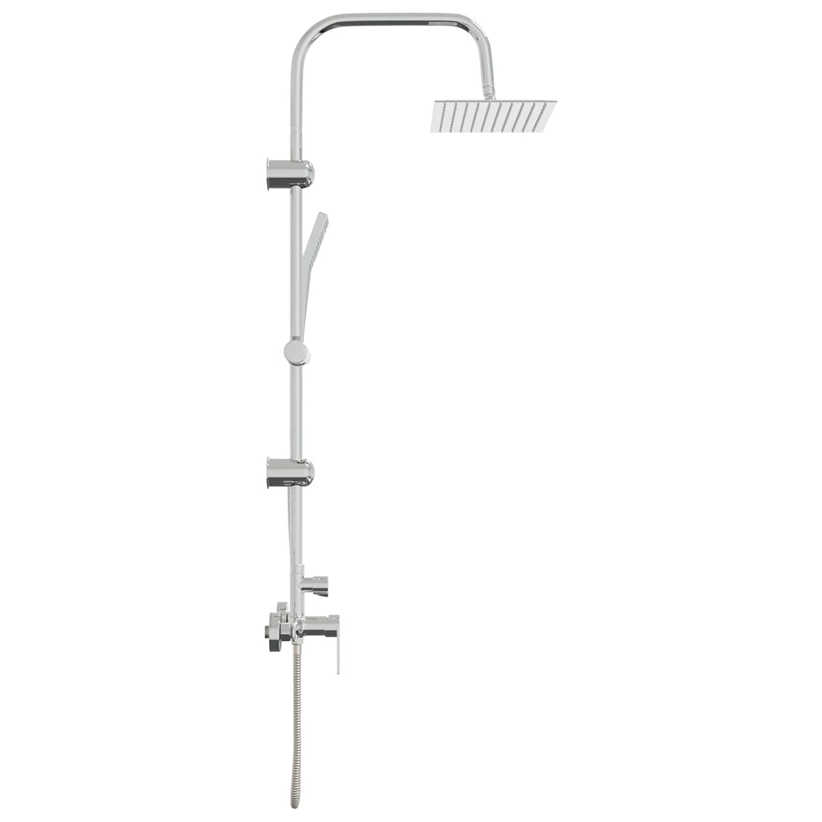 vidaXL Shower System Chrome Stainless Steel 21 x 48 x 112 cm