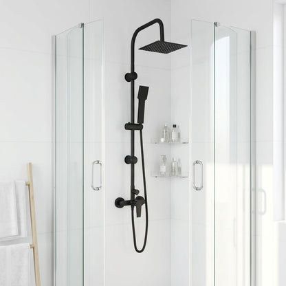 vidaXL Shower System Black Stainless Steel 21 x 48 x 112 cm