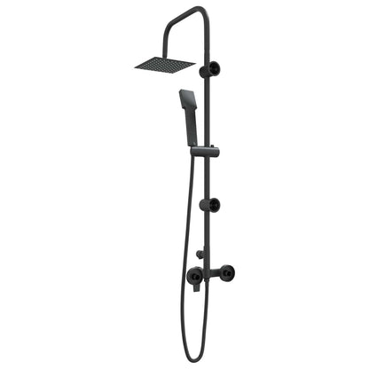 vidaXL Shower System Black Stainless Steel 21 x 48 x 112 cm