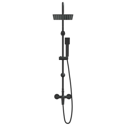 vidaXL Shower System Black Stainless Steel 21 x 48 x 112 cm