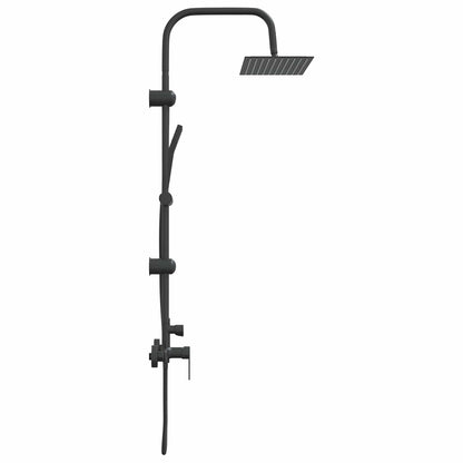 vidaXL Shower System Black Stainless Steel 21 x 48 x 112 cm