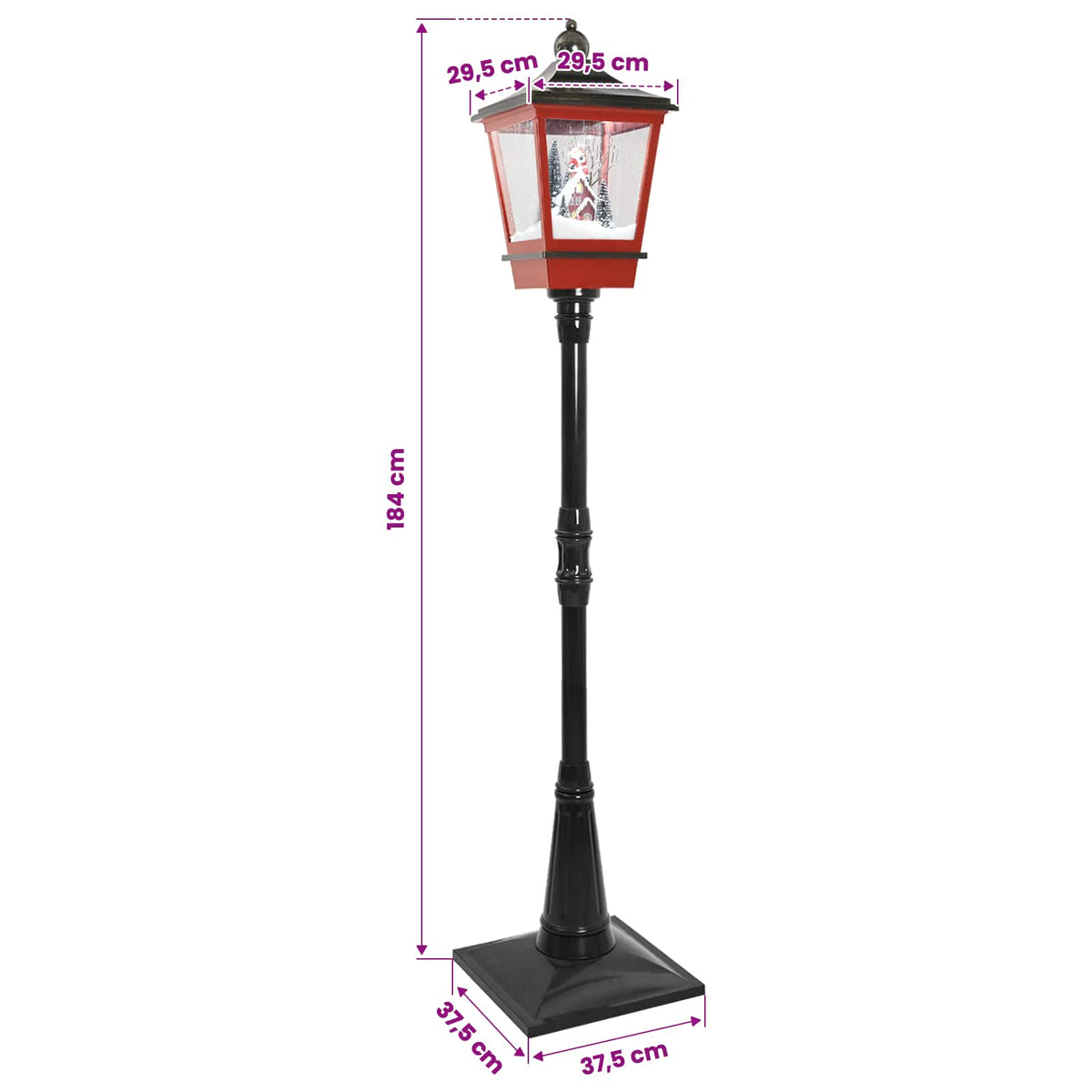 vidaXL Christmas Lantern ESPOO Cool White 37.5 x 37.5 x 184 cm
