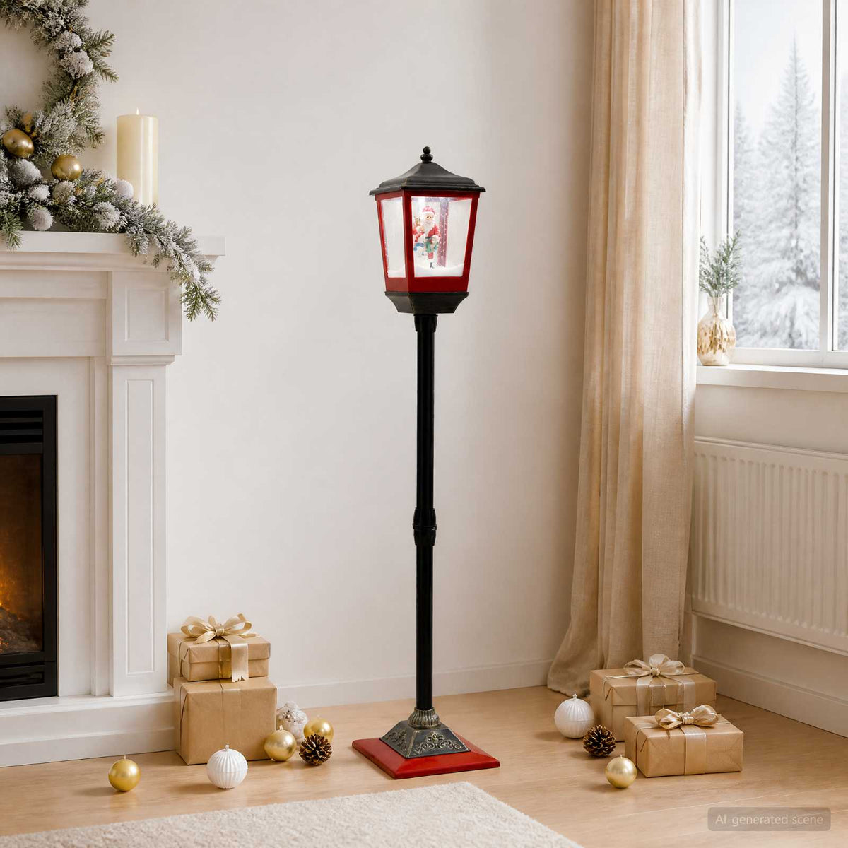 vidaXL Christmas Lantern ESPOO Cool White 26.5 x 26.5 x 146 cm